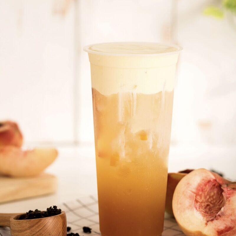 Peach oolong w Cheese Foam