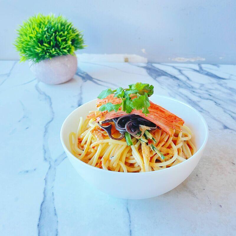 (Crab & Shrimp) Cold Noodle w. Peanut Sauce